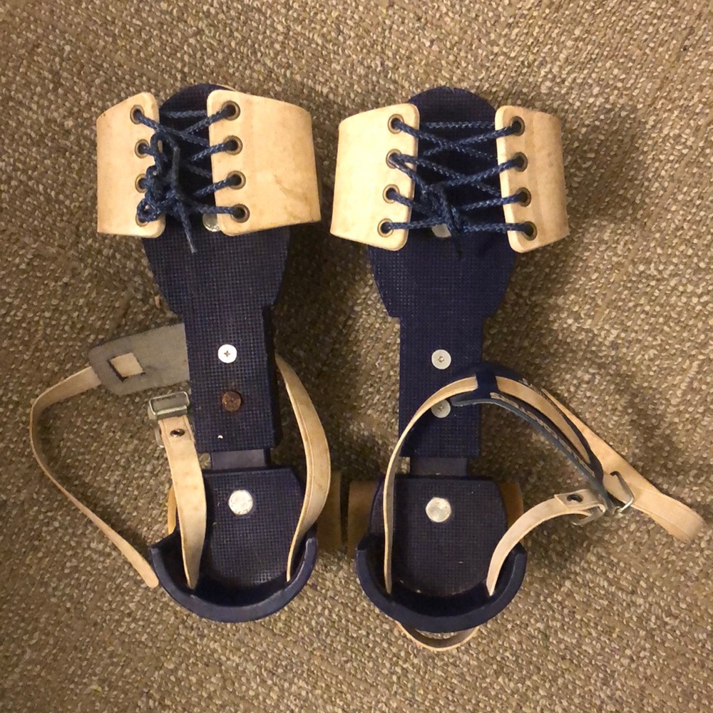 Vintage strap-on roller skates